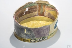 Toni Warburton: What the land has lost, ceramic-painted and stained with pigments and glazes, 2018. Photo-Greg Piper.