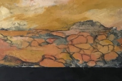 Leanne Booth: <em>Red Mountaintop</em>, mixed media, 2021.